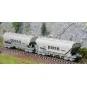 Arnold HN6511 Set of 2 bogie hopper wagons, Uagpps type, flat and r... HN6511-Arnold HN6511 Set of 2 bogie hopper wagons, Uagpps type, flat and rounded sides, SNCF, Piéto Lamballe, N scale