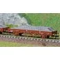 Arnold HN6543 Set de 2 wagons plats à ridelles "V", chargé de traverses en béton, échelle N Arnold HN6543 - 2 HN6543-Arnold HN6543 Set de 2 wagons plats à ridelles "V", chargé de traverses en béton, échelle N