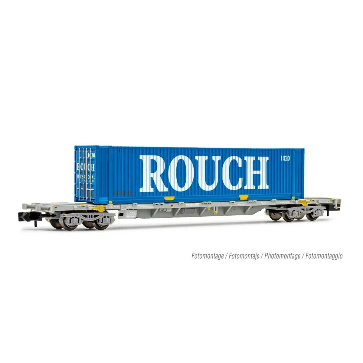 Arnold HN6531 60' container wagon, loaded with a 45' Rouch containe...