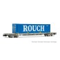 HN6531-Arnold HN6531 60' container wagon, loaded with a 45' Rouch container, N scale