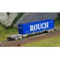 HN6531-Arnold HN6531 Wagon porte conteneur 60', chargé conteneur Rouch 45', échelle N