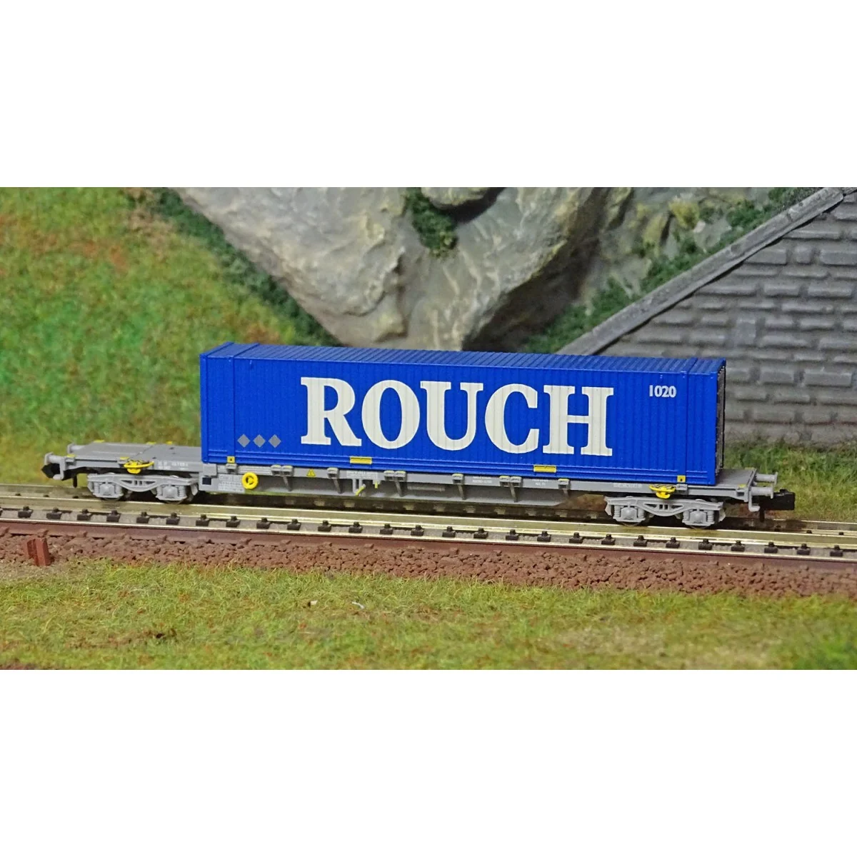 Arnold HN6531 Wagon porte conteneur 60', chargé conteneur Rouch 45', échelle N Arnold HN6531 - 2