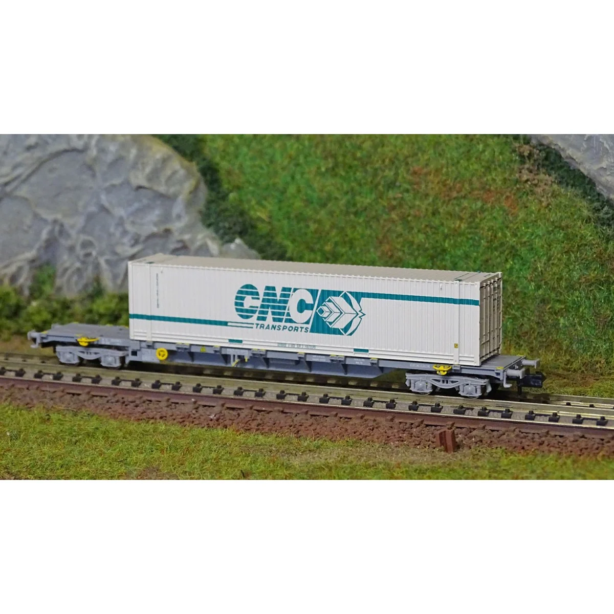 Arnold HN6459 60' Novatrans type Sgss container wagon, loaded with ...