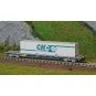 Arnold HN6459 60' Novatrans type Sgss container wagon, loaded with ... HN6459-Arnold HN6459 60' Novatrans type Sgss container wagon, loaded with a 45' CNC container, N scale