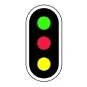 C-RVJ-03 3-light wired target, made of metal and resin C-RVJ-03-C-RVJ-03 3-light wired target, made of metal and resin