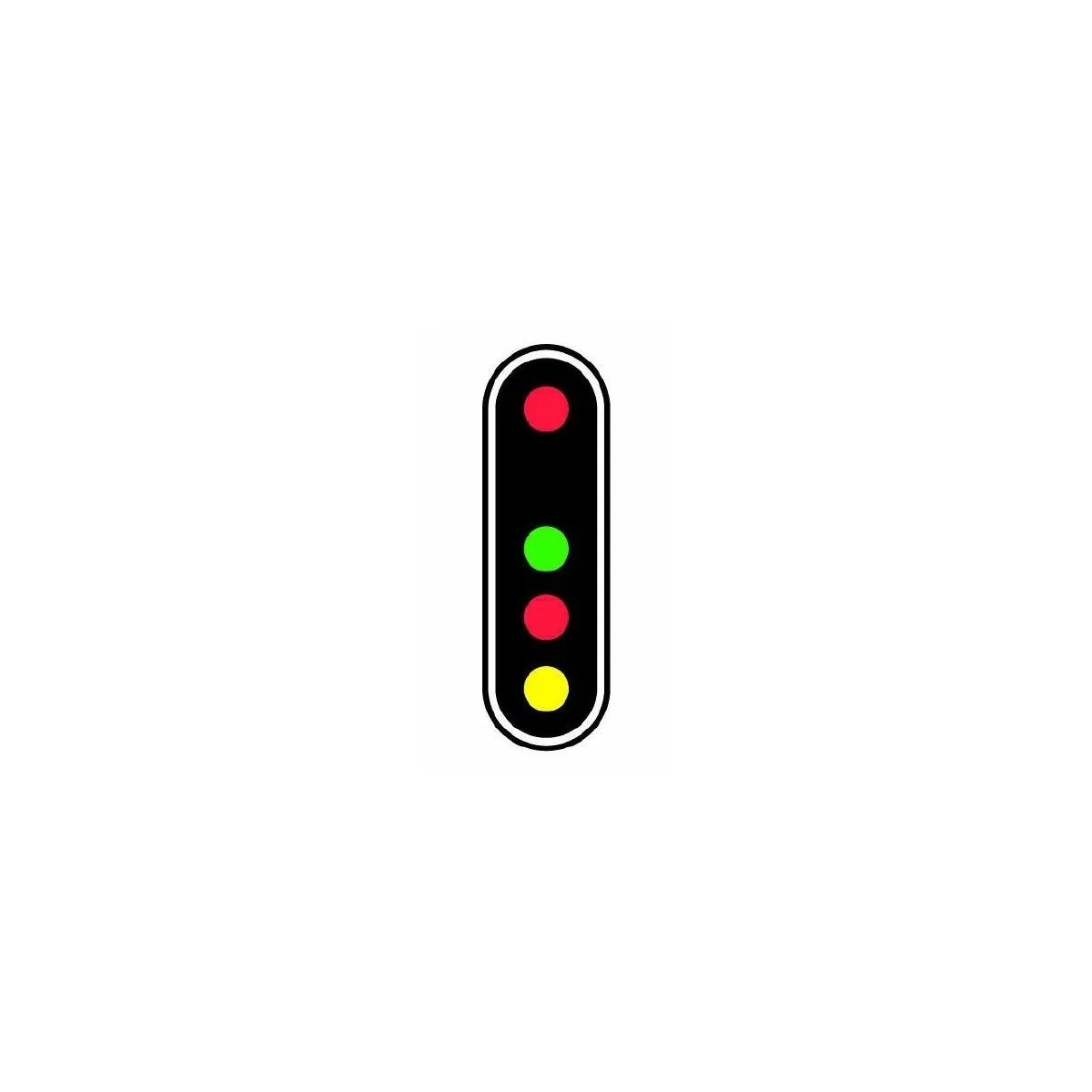 C-RVJ-04 4-light wired target, made of metal and resin