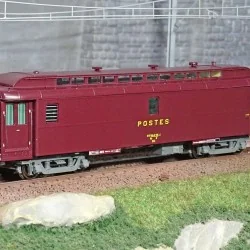 Ree Modeles VB251 Voiture postale ambulant OCEM 16m, PAZ brun PTT, châssis gris, SNCF Ree Modeles VB-251 - 1