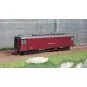 VB-252-Ree Modeles VB252 Voiture postale Allège OCEM 16m, PEZ brun PTT, toit gris, châssis noir, SNCF
