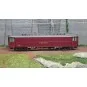 VB-252-Ree Modeles VB252 Voiture postale Allège OCEM 16m, PEZ brun PTT, toit gris, châssis noir, SNCF