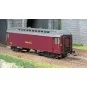VB-252-Ree Modeles VB252 Voiture postale Allège OCEM 16m, PEZ brun PTT, toit gris, châssis noir, SNCF