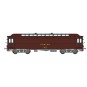 VB-254-Ree Modeles VB254 OCEM 16m Light Postal Car, PTT brown PEZ body, grey chassis, SNCF