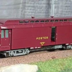 Ree Modeles VB255 Voiture postale Allège Pantin, PEZ brun PTT, châssis gris, SNCF Ree Modeles VB-255 - 1