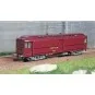 VB-257-Ree Modeles VB257 Voiture postale Allège Pantin, PEZ brun PTT, châssis gris, sans soufflet, SNCF