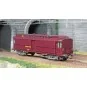 VB-257-Ree Modeles VB257 Voiture postale Allège Pantin, PEZ brun PTT, châssis gris, sans soufflet, SNCF