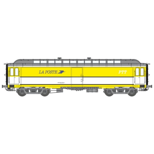 VB-262-Ree Modeles VB262 Voiture postale Allège OCEM 16m Pantin, Jaune et Blanc protection caoutchouc, NORD