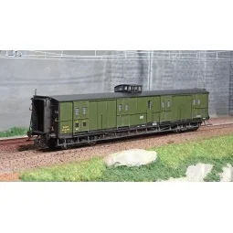 Ree Modeles VB358 Fourgon à bogies, ex-PLM, vert 306, vigie, toit et bouts noirs, SNCF Ree Modeles VB-358 - 1