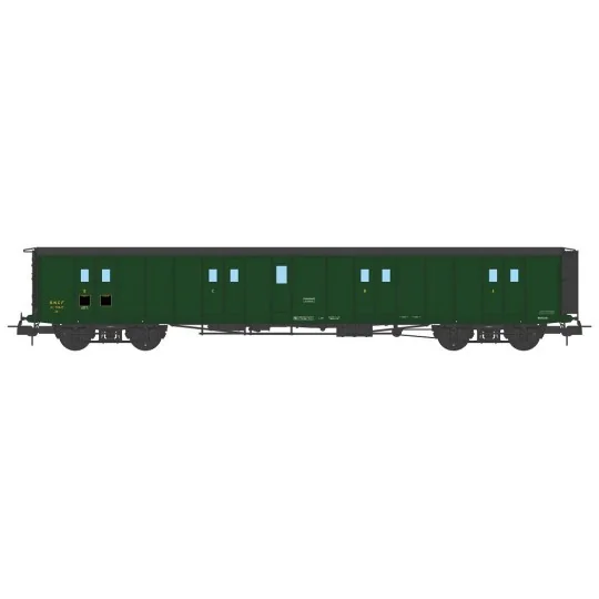 VB-360-Ree Modeles VB360 Bogie Van, ex-PLM, green 306, black roof and ends, small steps, SNCF