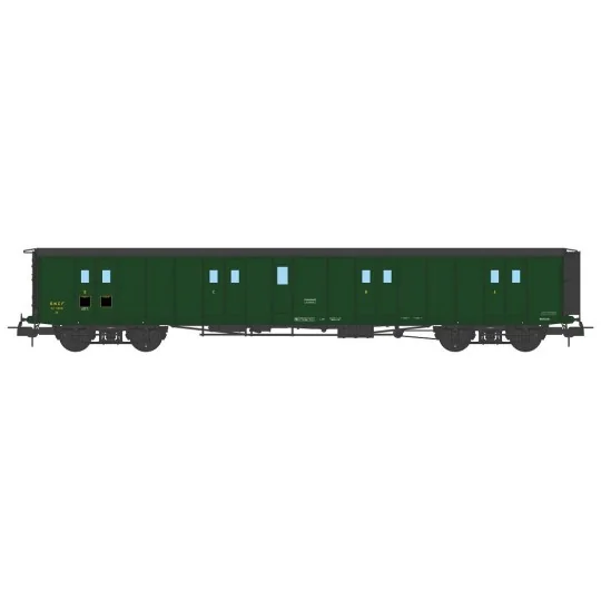 VB-361-Ree Modeles VB361 Bogie van, ex-PLM, green 306, black roof and ends, small steps, SNCF