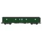 VB-362-Ree Modeles VB362 Fourgon à bogies, ex-PLM, métallisé, vert 306, toit noir, SNCF, feux fonctionnels