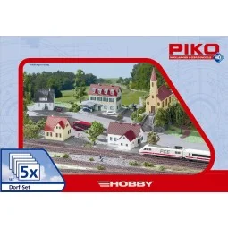 Piko 61925 Model Kit, 5-Piece "Village" Building Set - Piko - Piko_...