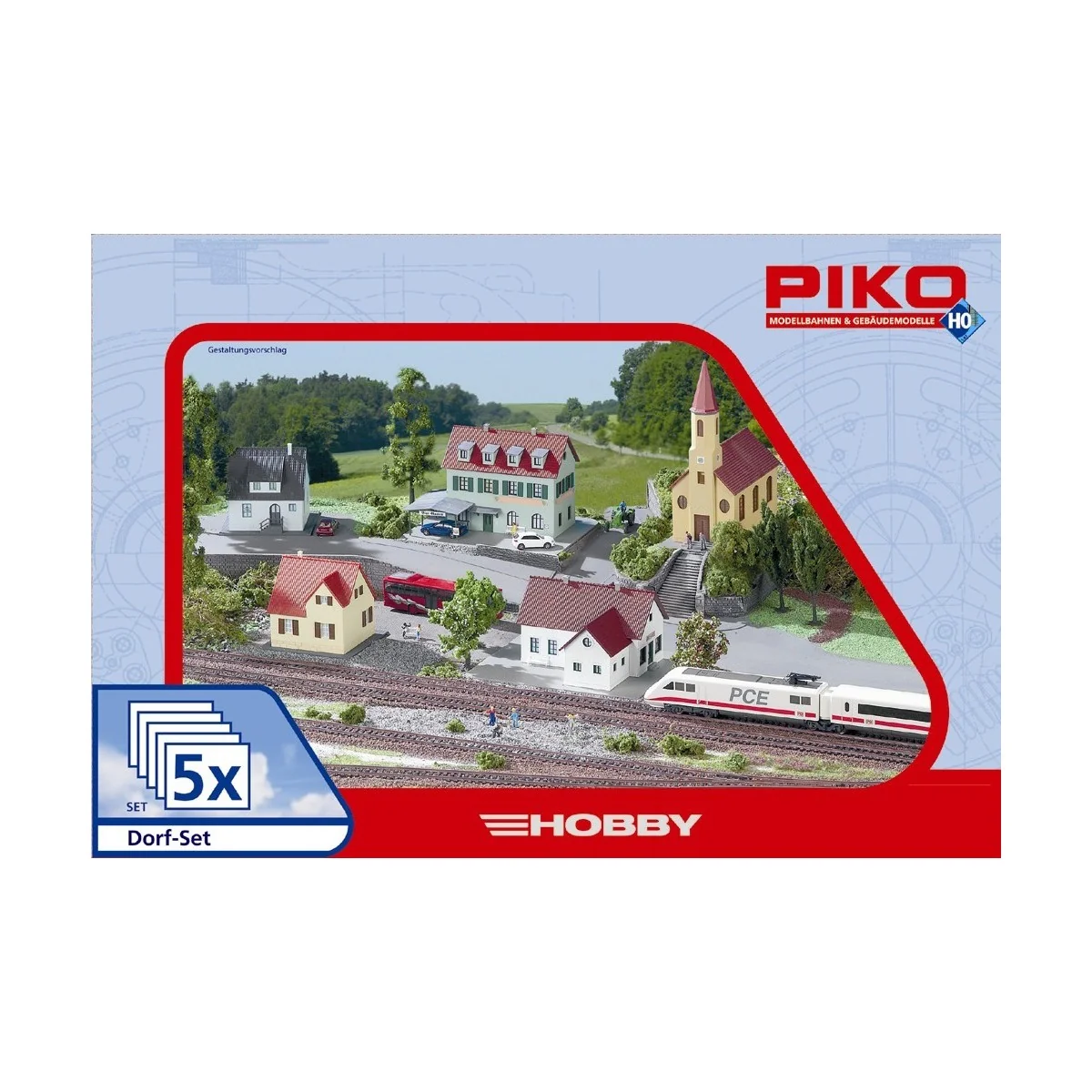 Piko 61925 Maquette, Ensemble de construction "village" 5 pièces Piko Piko_61925 - 1