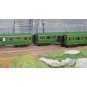 Lsm_40320-LS Models 40320 Set of 3 Nord Express coaches A7/B9/C5D, green livery, black chassis, Nord lettering, ep. II