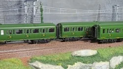 LS Models 40321 Set de 3 voitures Express Nord C11/C11/B4D livrée vert, châssis noir, inscription Nord, ep. II Ls models Lsm_403