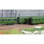 Lsm_40322-LS Models 40322 Set of 3 Nord Express coaches A3B4/B9/C11, green livery, black chassis, Nord lettering, ep. II