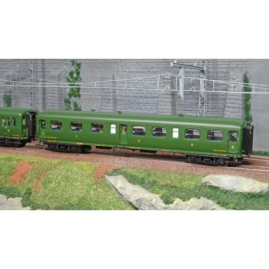 Lsm_40322-LS Models 40322 Set de 3 voitures Express Nord A3B4/B9/C11 livrée vert, châssis noir, inscription Nord, ep. II