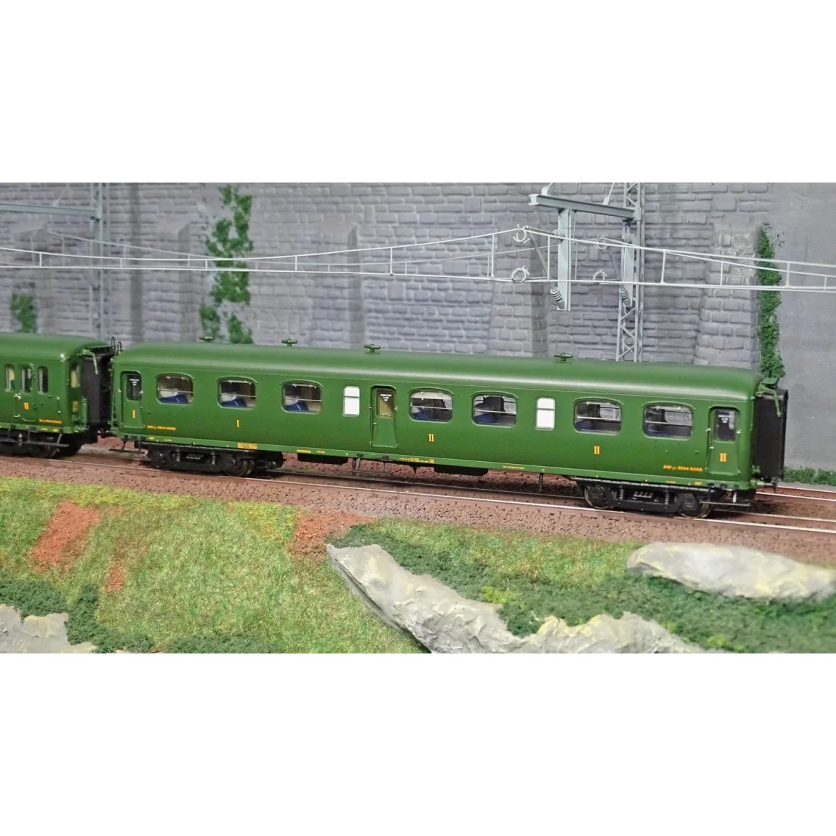 LS Models 40322 Set de 3 voitures Express Nord A3B4/B9/C11 livrée vert, châssis noir, inscription Nord, ep. II Ls models Lsm_403