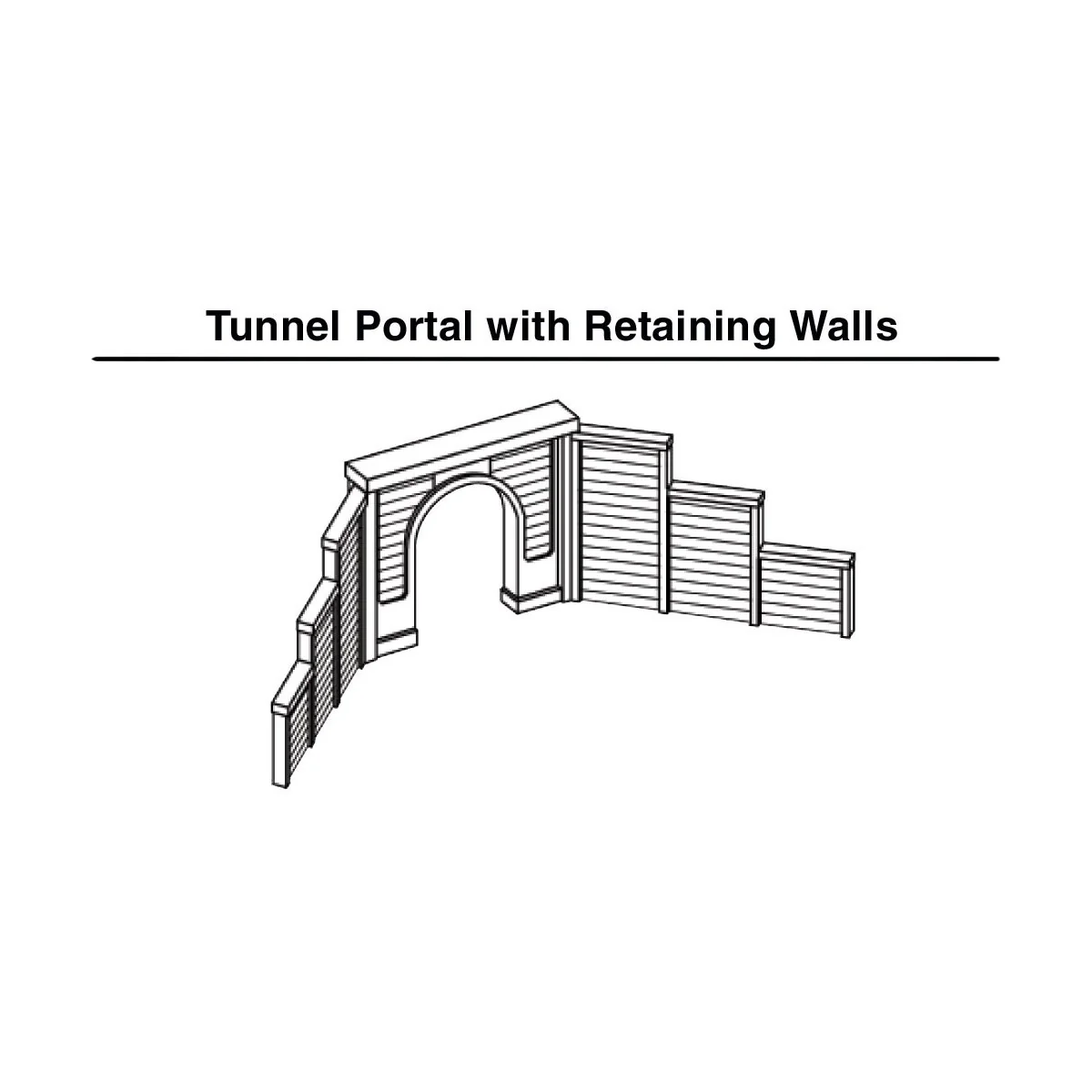 Woodland Scenics C1155 Tunnel entrance, one lane, random stones - W...