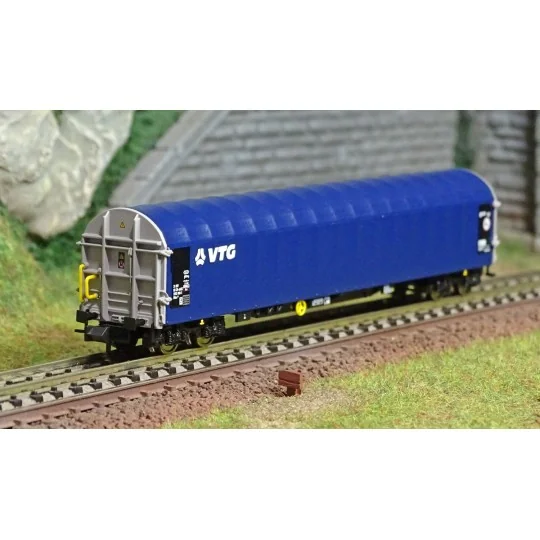 Fle_837712-Fleischmann 837712 Sliding Tarpaulin Wagon, VTG