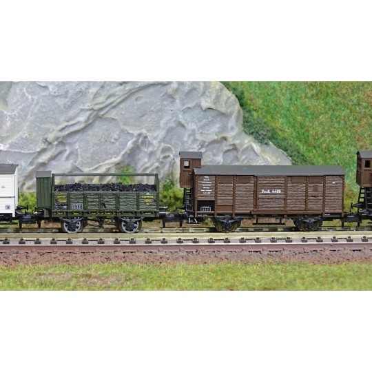 Trix_15284-MiniTrix 15284 Set de 5 wagons marchandise "Pfalz" (Palatinat), K.Bay.Sts.B., échelle N
