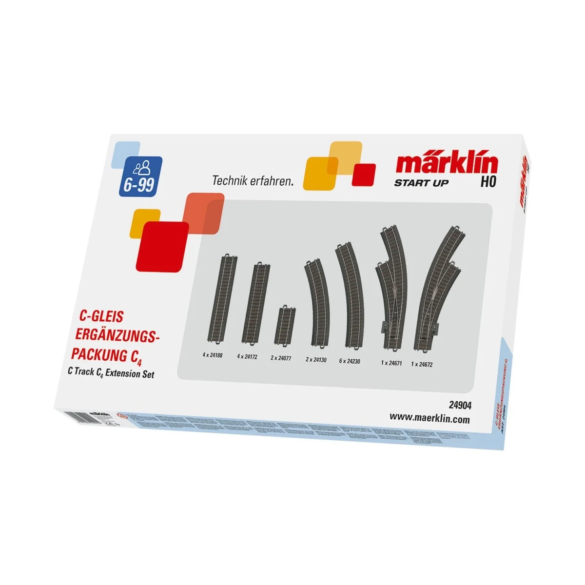 Marklin 24904 Coffret de voies complémentaire C4, voie C Marklin Marklin_24904 - 1 Marklin 24904 Coffret de voies complémentaire C4, voie C Marklin Marklin_24904 - 1