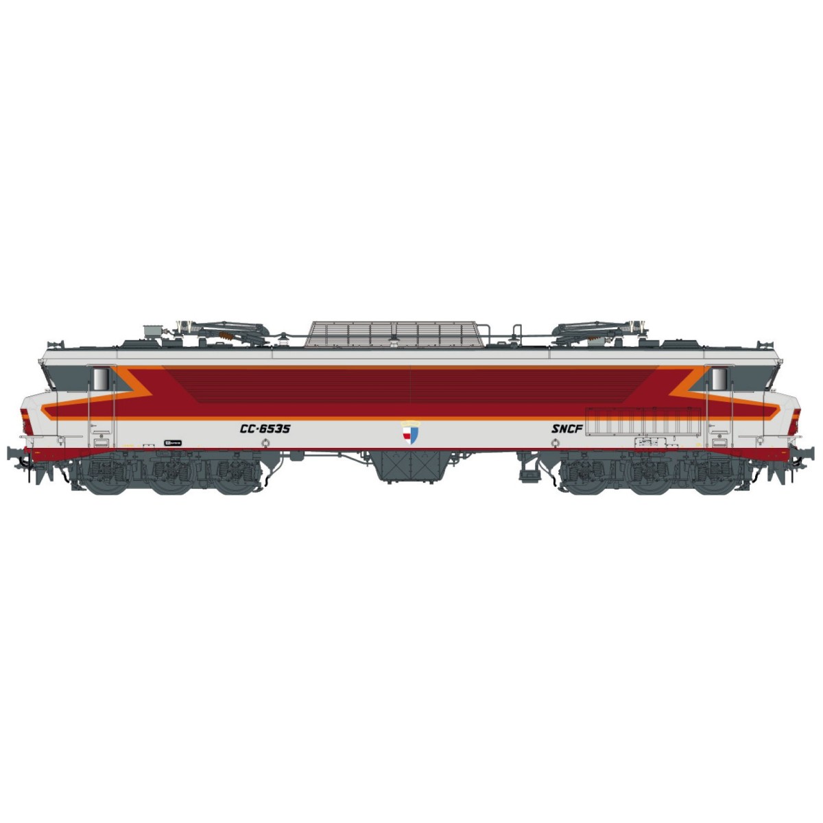 LS Models 10331 SNCF CC 6535 electric locomotive, metallic grey, Ar...