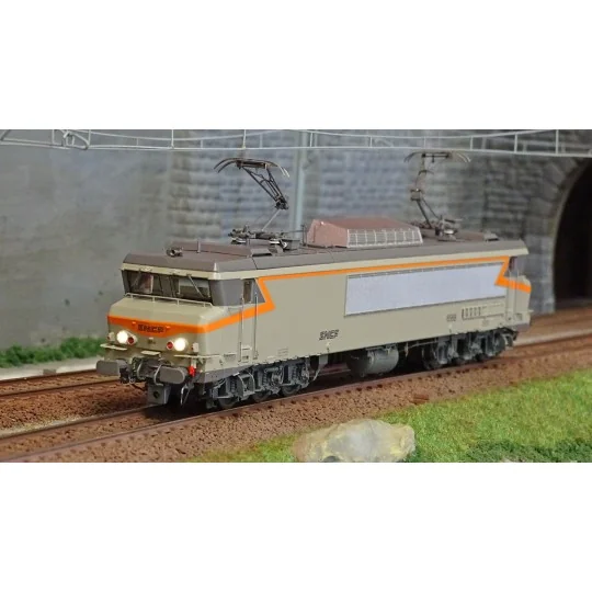 Lsm_10333S-Ls Models 10333S Locomotive électrique CC 6568 SNCF, gris béton, orange, logo nouille, Lyon-Mouche, Digital sonore