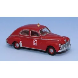 Sai 2517 Peugeot 203, fire department 18, with orange flashing ligh...