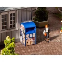 Faller 180992 Model Kit, Used Clothing Container, Blue - Faller_180992