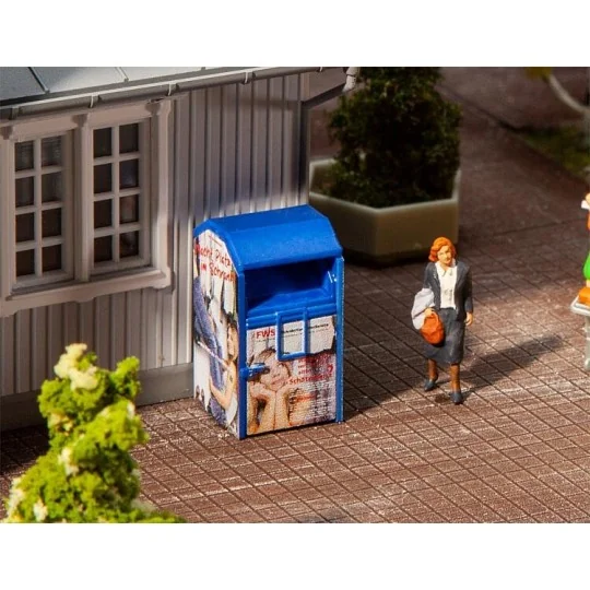 Faller_180992-Faller 180992 Model Kit, Used Clothing Container, Blue