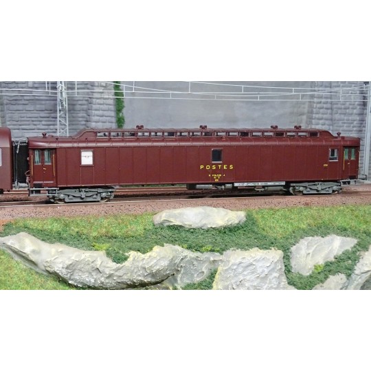 Lsm_40421-LS Models 40421 Set of 3 UIC Postal Cars, Brown PTT, PA UIC + PA UIC + Paz OCEM