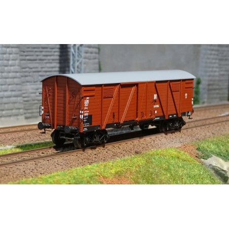 Wagon Couvert TP 2 Portes, Bogies - Ree Modeles WB528 - Ep. III, DR