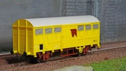 Jouef HJ6189 Wagons couverts à essieux type Gs, SNCF, jaune, transport de bétail Jouef HJ6189 - 1