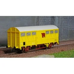 Jouef HJ6189 Covered wagons with axles, type Gs, SNCF, yellow, live...