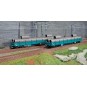 Marklin_47107-Marklin 47107 Set of 2 low-side bogie flat wagons Res, Trenitalia (FS)