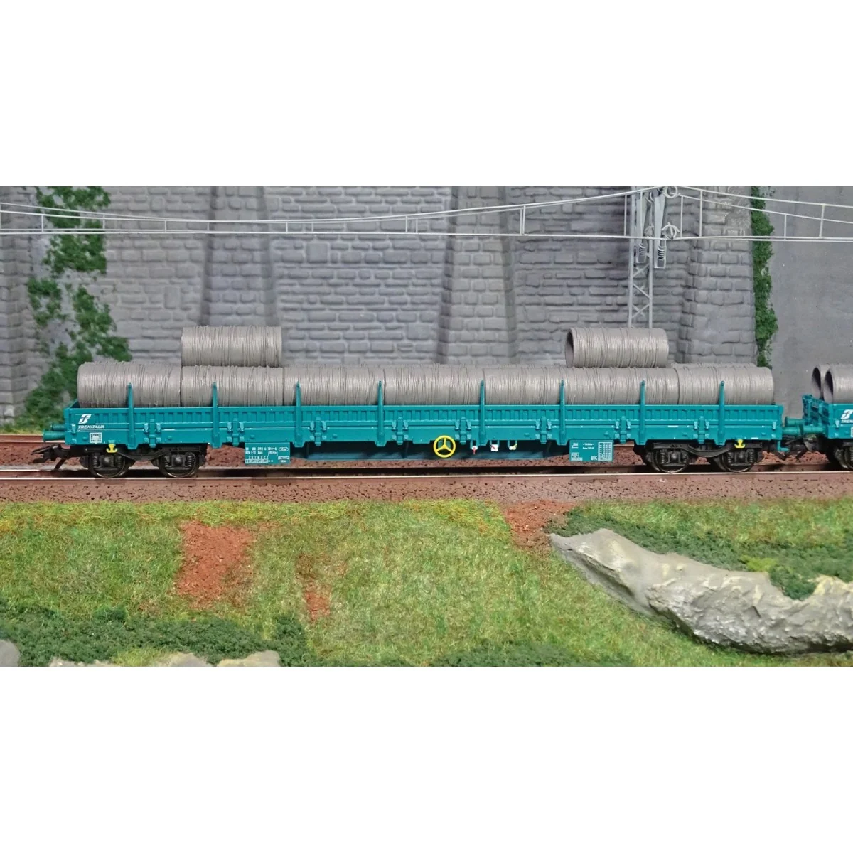 Marklin 47107 Set of 2 low-side bogie flat wagons Res, Trenitalia (...