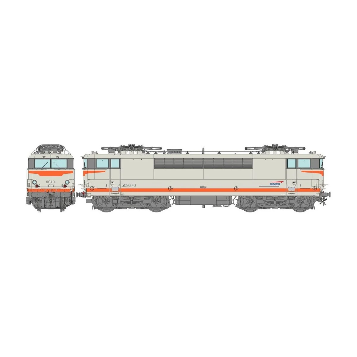 Ree Modeles MB087.S Locomotive électrique BB 9270, Béton, logo casquette, Dijon-Perrigny, sonore, panthos motorisés Ree Modeles Ree Modeles MB087.S Locomotive électrique BB 9270, Béton, logo casquette, Dijon-Perrigny, sonore, panthos motorisés Ree Modeles