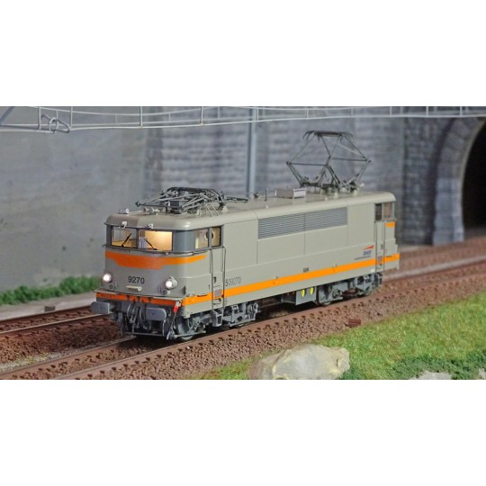 MB-087.S-Ree Modeles MB087.S BB 9270 electric locomotive, concrete, cap logo, Dijon-Perrigny line, sound, motorized pantographs