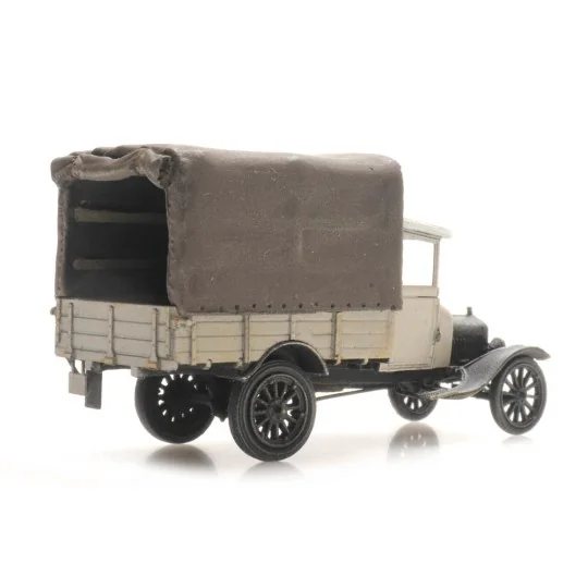 Arti_387.470-Artitec 387.470 Ford TT Grey Tarpaulin Truck