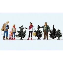 Preiser 10627 Figures, Christmas tree purchase - Preiser_10627