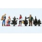 Preiser_10627-Preiser 10627 Personnages, achat du sapin de noel